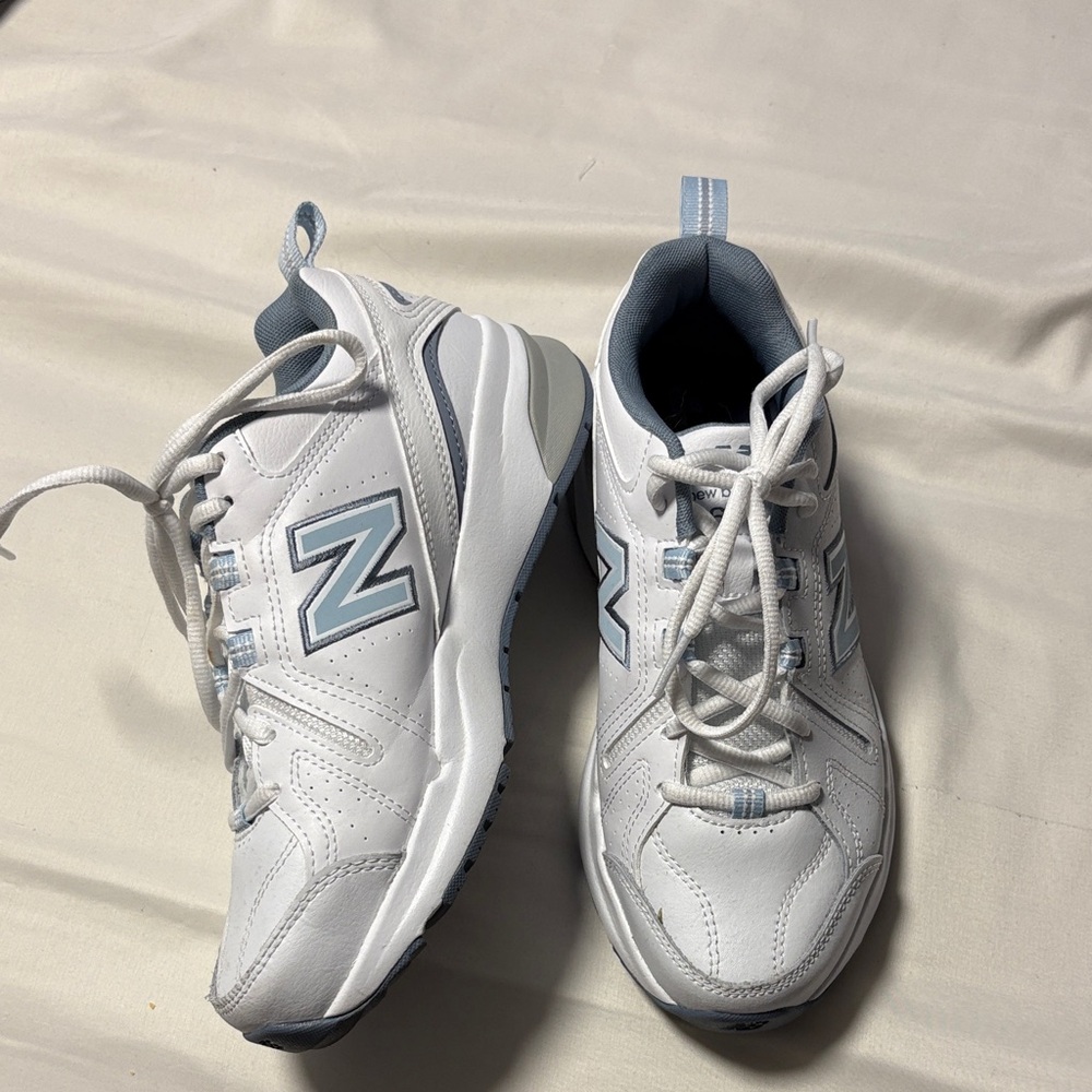 New Balance White and Gray Athletic Shoes